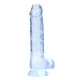 Realrock gelové dildo s přísavkou 21,5 cm modré